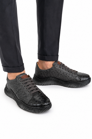Mezlan 4970-S Exotic Ostrich-Skin Sneakers (MZ3672)-AmbrogioShoes