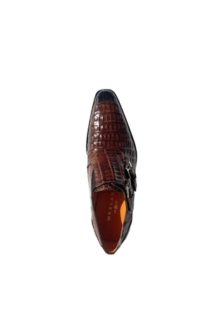 Mezlan 4990-F Sport Brown Crocodile-Skin Double Monk-Straps Loafers (MZ3671)-AmbrogioShoes