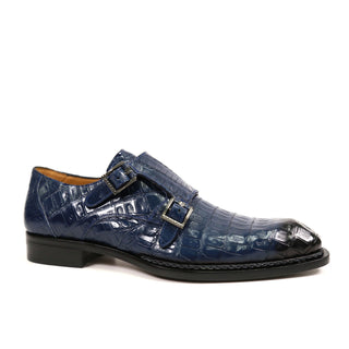 Mezlan 50176-F Doyers Men's Shoes Exotic Crocodile Skin Double Monk-Straps (MZ3926)-AmbrogioShoes