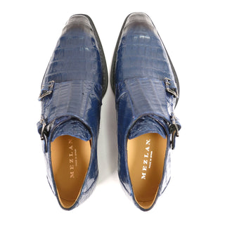 Mezlan 50176-F Doyers Men's Shoes Exotic Crocodile Skin Double Monk-Straps (MZ3926)-AmbrogioShoes