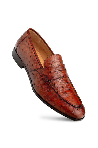 Mezlan 50281-S Ostrich Penny Loafer-AmbrogioShoes