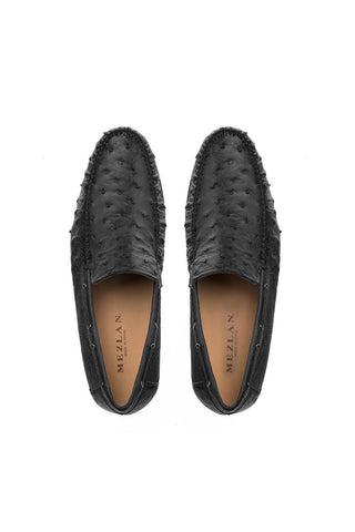 Mezlan 7318-S-RX612 Ostrich Moccasin Loafer-AmbrogioShoes