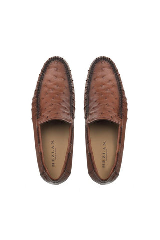 Mezlan 7318-S-RX612 Ostrich Moccasin Loafer-AmbrogioShoes
