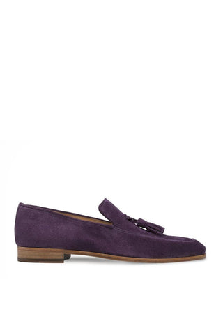 Mezlan 9899 R607 Purple Suede Tassel Loafers (MZ3356)-AmbrogioShoes
