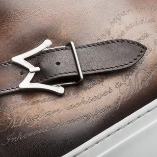 Mezlan A20044 Patina Leather Etched Hi-Top Sneakers (MZ3415)-AmbrogioShoes