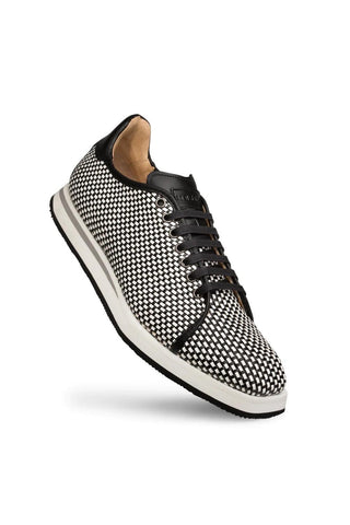 Mezlan A20301 Woven / Calf-Skin Leather Casual Derby Sneakers (MZ3523)-AmbrogioShoes