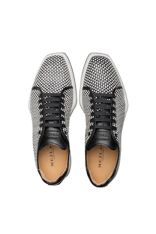 Mezlan A20301 Woven / Calf-Skin Leather Casual Derby Sneakers (MZ3523)-AmbrogioShoes