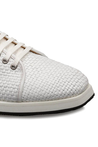 Mezlan A20301 Woven / Calf-Skin Leather Casual Derby Sneakers (MZ3523)-AmbrogioShoes
