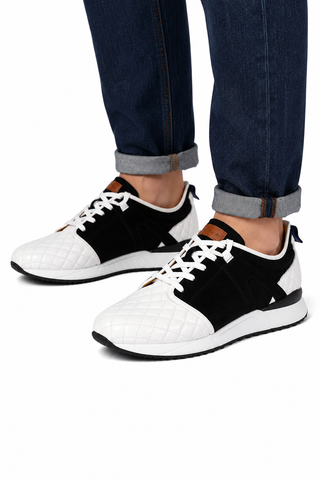Mezlan A20742 Suede / Quilted Leather Casual Sneakers (MZ3639)-AmbrogioShoes