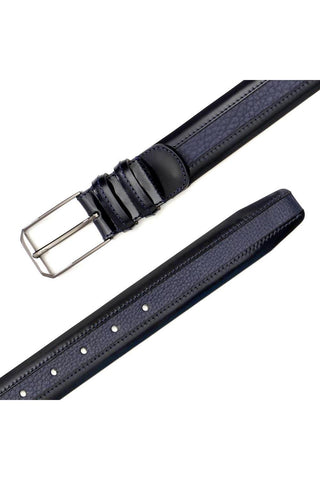 Mezlan AO11113 Men's Calf-Skin Leather & Deer-Skin Leather Belt (MZB1156)-AmbrogioShoes