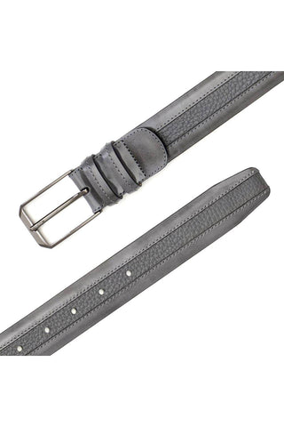 Mezlan AO11113 Men's Calf-Skin Leather & Deer-Skin Leather Belt (MZB1156)-AmbrogioShoes