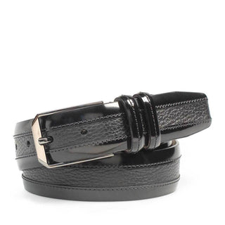 Mezlan AO11113 Men's Calf-Skin Leather & Deer-Skin Leather Belt (MZB1156)-AmbrogioShoes