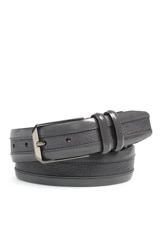 Mezlan AO11113 Men's Leather & Deer-Skin Leather Belt (MZB1156)-AmbrogioShoes