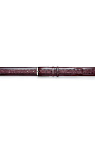 Mezlan AO11113 Men's Leather & Deer-Skin Leather Belt (MZB1156)-AmbrogioShoes