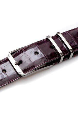 Mezlan AO11115 Men's Crocodile Belt (MZB1153)-AmbrogioShoes