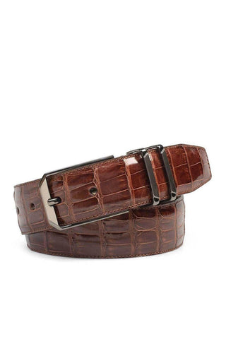 Mezlan AO11115 Men's Crocodile Skin Belt (MZB1153)-AmbrogioShoes