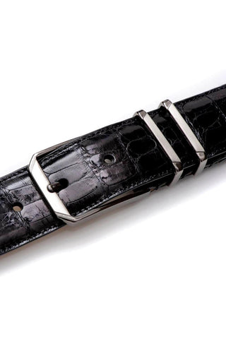 Mezlan AO11115 Men's Crocodile Skin Belt (MZB1153)-AmbrogioShoes
