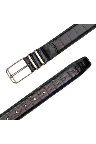 Mezlan AO11115 Men's Crocodile Skin Belt (MZB1153)-AmbrogioShoes