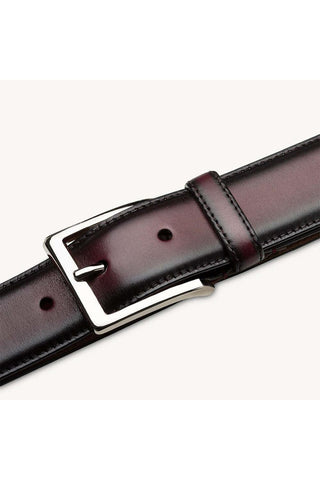 Mezlan AO11522 Classic Patina Calf-Skin Leather Men's Belt (MZB1235)-AmbrogioShoes