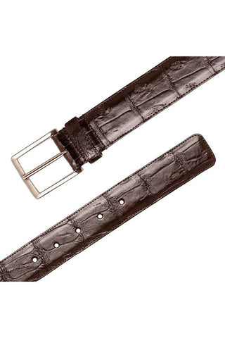 Mezlan AO11523 Men's Crocodile Skin Belt (MZB1240)-AmbrogioShoes