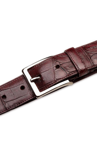 Mezlan AO11523 Men's Crocodile Skin Belt (MZB1240)-AmbrogioShoes