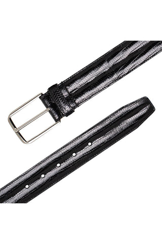 Mezlan AO11530 Men's Lizard Skin Belt (MZB1243)-AmbrogioShoes