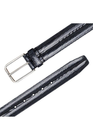 Mezlan AO11530 Men's Lizard Skin Belt (MZB1243)-AmbrogioShoes