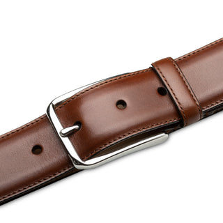 Mezlan AO11532 Men's Center Piped Calf-Skin Leather Belts (MZB1249)-AmbrogioShoes
