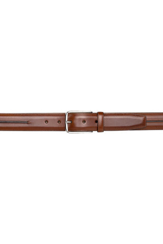 Mezlan AO11532 Men's Center Piped Calf-Skin Leather Belts (MZB1249)-AmbrogioShoes