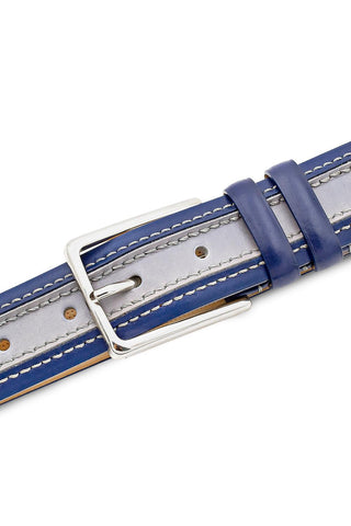 Mezlan AO11670 Men's Two Tone Calf-Skin Leather Belts (MZB1245)-AmbrogioShoes