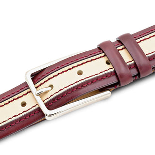 Mezlan AO11670 Men's Two Tone Calf-Skin Leather Belts (MZB1245)-AmbrogioShoes