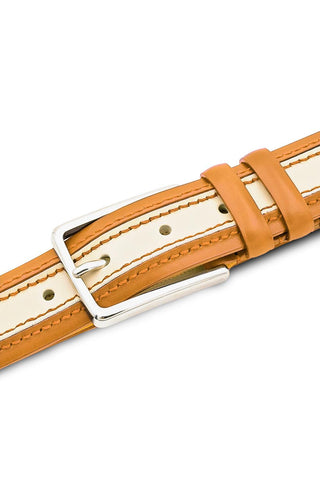 Mezlan AO11670 Men's Two Tone Calf-Skin Leather Belts (MZB1245)-AmbrogioShoes