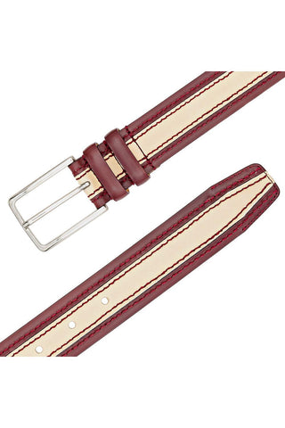 Mezlan AO11670 Men's Two Tone Calf-Skin Leather Belts (MZB1245)-AmbrogioShoes