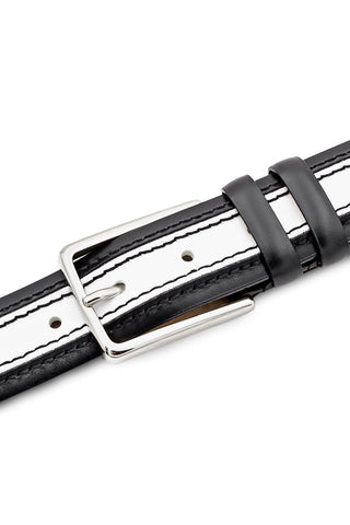 Mezlan AO11670 Men's Two Tone Leather Belts (MZB1245)-AmbrogioShoes