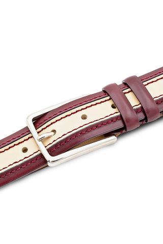 Mezlan AO11670 Men's Two Tone Leather Belts (MZB1245)-AmbrogioShoes