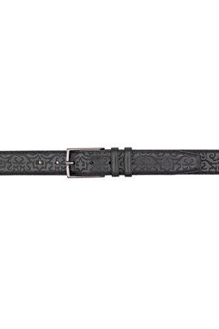 Mezlan AO11677 Men's Laser Embossed Calf-Skin Leather Belts (MZB1247)-AmbrogioShoes