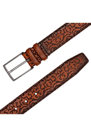 Mezlan AO11677 Men's Laser Print Calf-Skin Leather Belts (MZB1247)-AmbrogioShoes