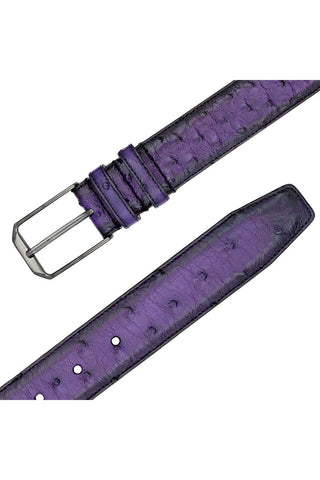 Mezlan AO11678 Men's Ostrich Skin Belts (MZB1246)-AmbrogioShoes