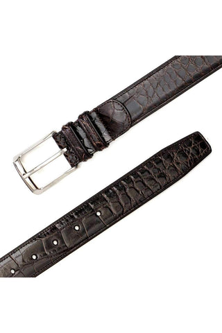 Mezlan AO7907 Men's Alligator Skin Belt (MZB1080)-AmbrogioShoes