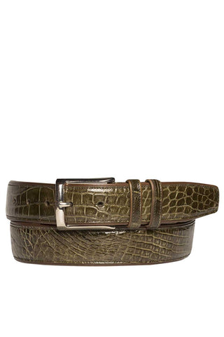 Mezlan AO7907 Men's Alligator Skin Belt (MZB1080)-AmbrogioShoes
