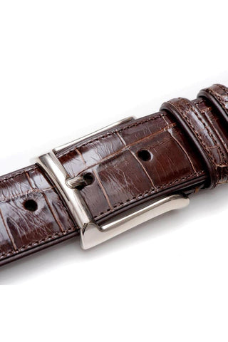 Mezlan AO7907 Men's Alligator Skin Belt (MZB1080)-AmbrogioShoes