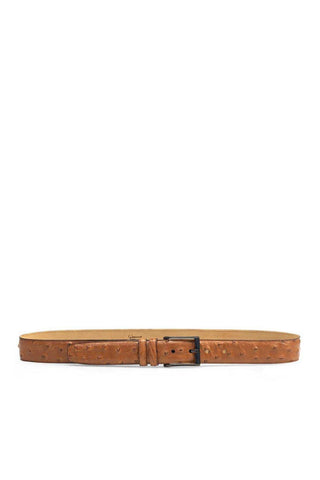Mezlan AO8146 Men's Exotic Ostrich Skin Belt (MZB1184)-AmbrogioShoes