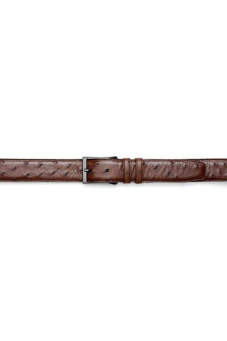 Mezlan AO8146 Men's Exotic Ostrich Skin Belt (MZB1184)-AmbrogioShoes