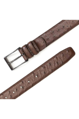 Mezlan AO8146 Men's Ostrich Skin Belt (MZB1184)-AmbrogioShoes