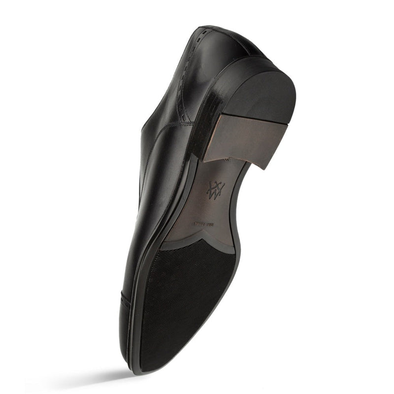Mezlan Amero 20817 Men's Shoes Black Calf-Skin Leather Cap-Toe Oxfords (MZ3646)-AmbrogioShoes