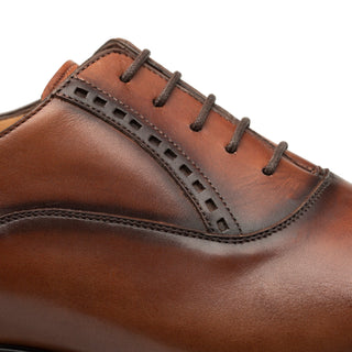 Mezlan Amero 20817 Men's Shoes Cognac Calf-Skin Leather Cap-Toe Oxfords (MZ3645)-AmbrogioShoes