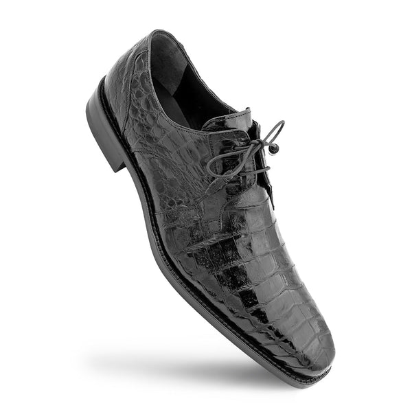 Mezlan Anderson shoes Men's Luxury Grey Crocodile Oxfords (MZ1004)-AmbrogioShoes