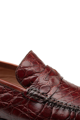 Mezlan Armano Crocodile Penny Loafer-AmbrogioShoes