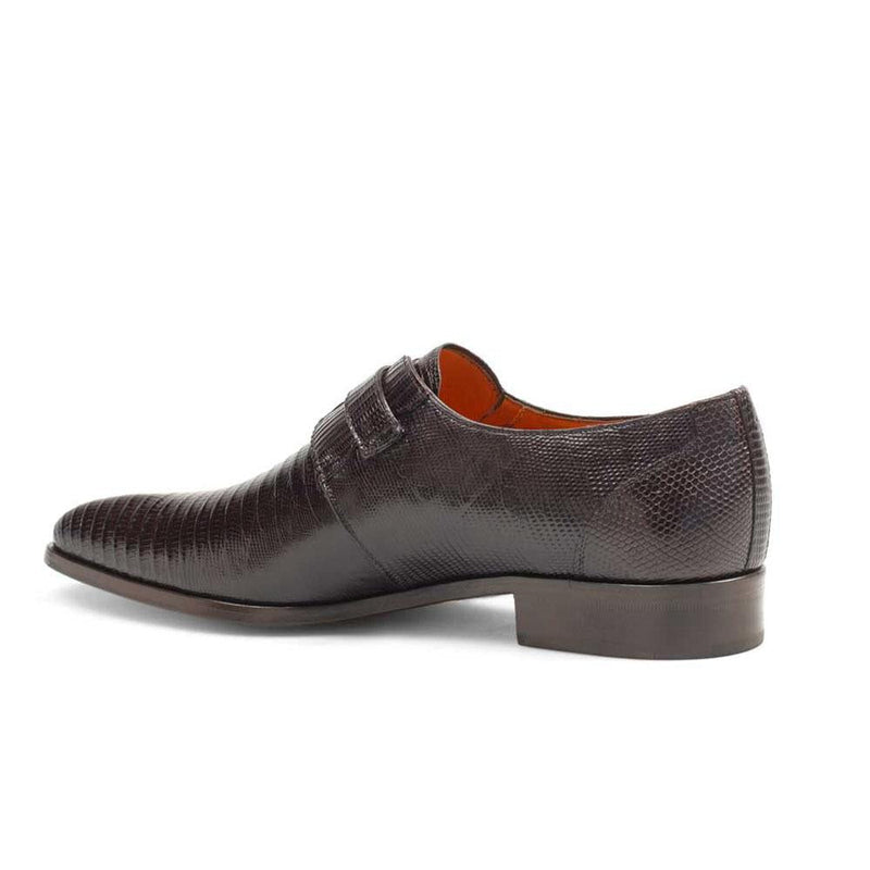 Mezlan Athens 14503-L Men's Shoes D. Brown Genuine Lizard Monk-Strap Loafers (MZS3217)-AmbrogioShoes