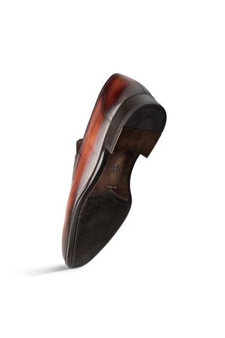 Mezlan Avenue 20910 Cognac Calf-Skin Leather Penny Loafers (MZ3650)-AmbrogioShoes